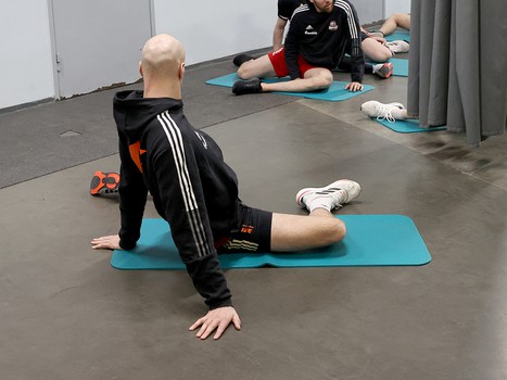 Тренировка «Авангарда» перед вторым матчем серии с «Ак Барсом»