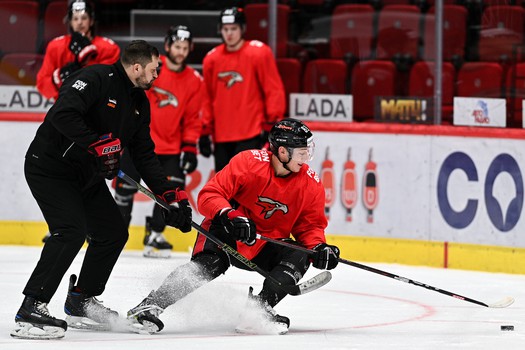 Тренировка «Авангарда» перед матчем с «Автомобилистом»