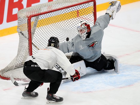 Раскатка «Авангарда» перед матчем с «Автомобилистом»