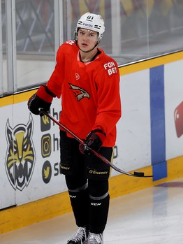 Раскатка «Авангарда» перед матчем в Череповце