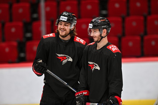 Раскатка «Авангарда» перед матчем со «Спартаком»