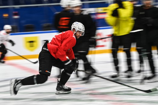 Тренировка «Авангарда» перед матчем в Уфе