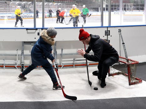 Тренировка «Авангарда» перед матчем во Владивостоке