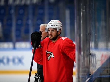 Тренировка «Авангарда» перед матчем в Нижнекамске