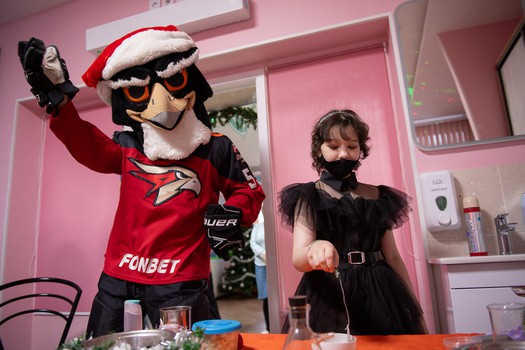 «Авангард» в гостях у болельщиков из гематологического отделения ОДКБ