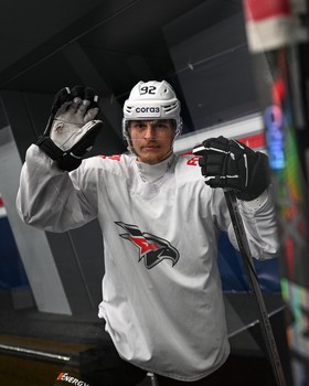 Тренировка «Авангарда» перед матчем в Нижнекамске