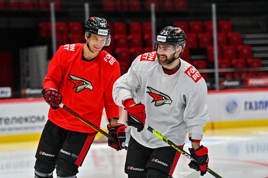 Раскатка «Авангарда» перед матчем с «Металлургом»