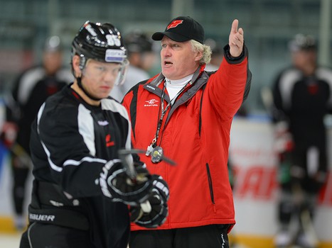 Раскатка "Авангарда" перед матчем с "Витязем" 10 октября 2013