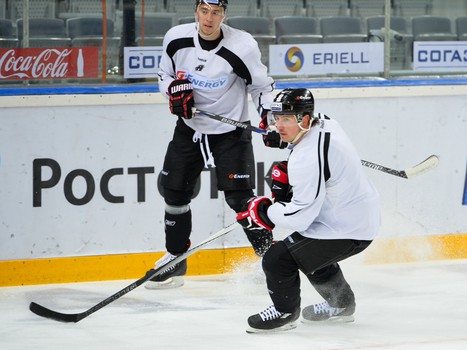 Раскатка "Авангарда" перед заключительным матчем регулярного чемпионата с "Барысом"