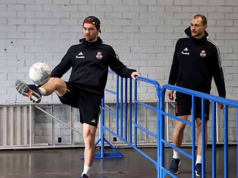 Тренировка «Авангарда» перед вторым матчем серии с «Ак Барсом»