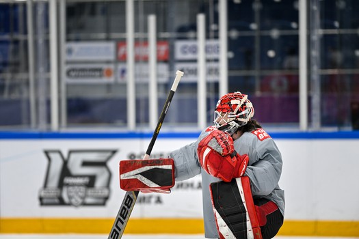 Раскатка «Авангарда» перед третьим матчем серии с «Сибирью» в Новосибирске