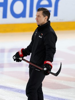 Раскатка «Авангарда» перед матчем в Череповце