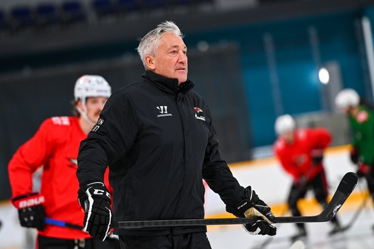 Раскатка «Авангарда» перед матчем в Череповце