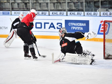 Раскатка "Авангарда" перед выездным матчем с "Металлургом" Нк