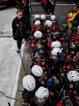 Тренировка воспитанников Хоккейной Академии «Авангард» 2019 года рождения на G-Drive Арене