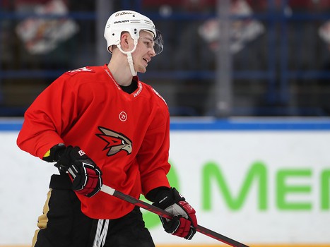 Тренировка «Авангарда» перед первым матчем серии в Магнитогорске