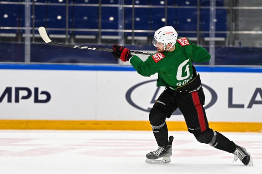 Тренировка «Авангарда» перед матчем в Новосибирске