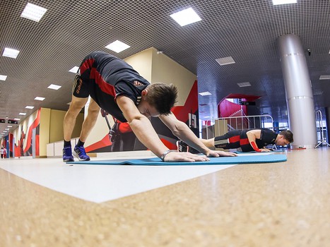 Раскатка «Авангарда» перед матчем с «Сочи»