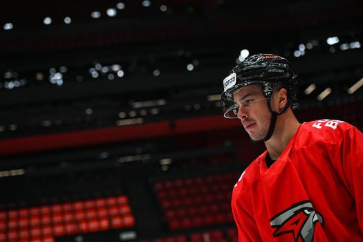 Тренировка «Авангарда» перед матчем с московским «Динамо»