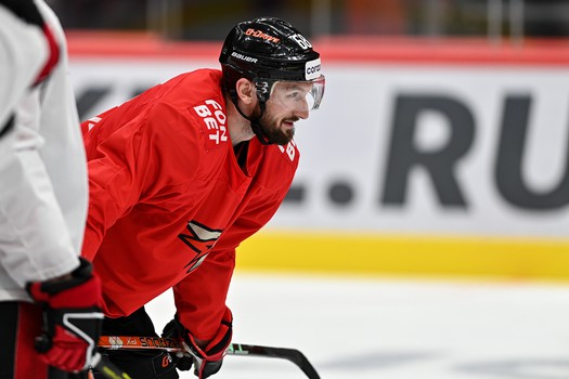 Раскатка «Авангарда» перед матчем с «Нефтехимиком»