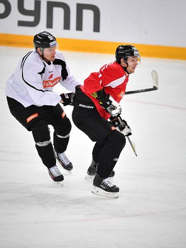 Раскатка "Авангарда" перед матчем со "Спартаком"