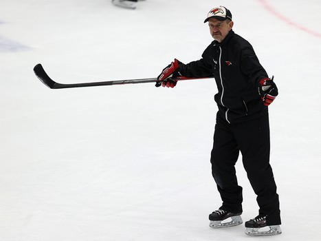 Тренировка «Авангарда» перед матчем в Новосибирске