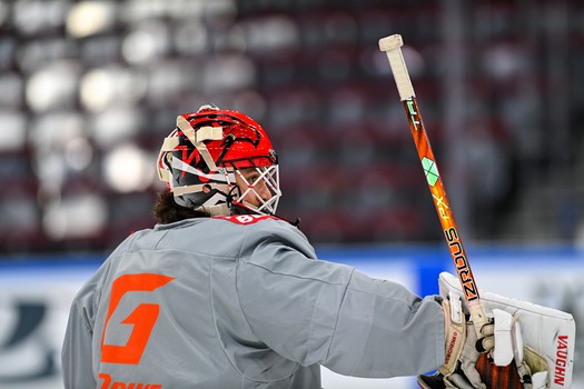 Раскатка «Авангарда» перед матчем в Магнитогорске