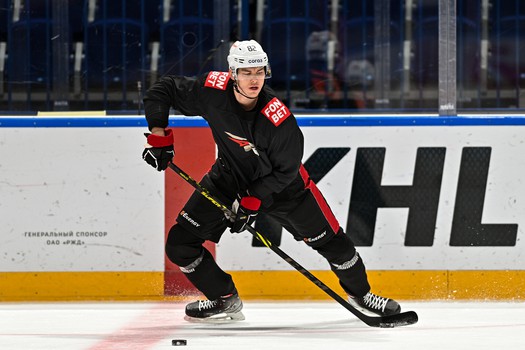 Раскатка «Авангарда» перед матчем в Ярославле