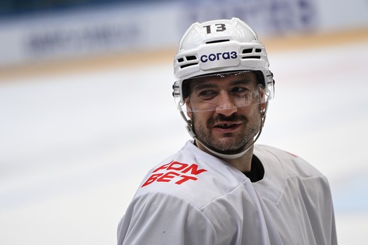 Тренировка «Авангарда» перед матчем в Астане