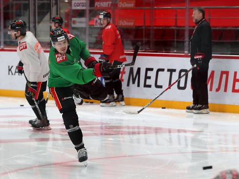 Раскатка «Авангарда» перед матчем с «Барысом»