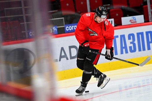 Раскатка «Авангарда» перед матчем с «Адмиралом»