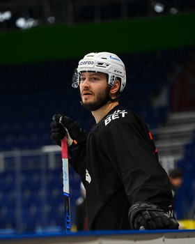 Тренировка «Авангарда» перед матчем в Уфе