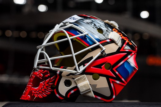 Новые шлемы вратарей «Авангарда»