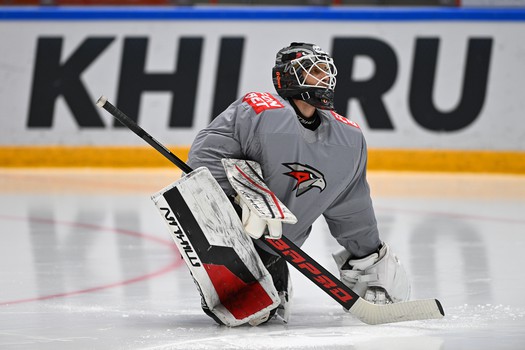 Тренировка «Авангарда» перед матчем в Хабаровске