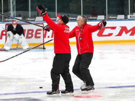 Раскатка «Авангарда» перед матчем с «Сибирью»