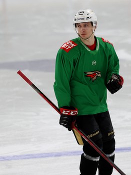 Раскатка «Авангарда» перед матчем в Череповце