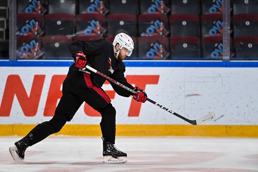 Раскатка «Авангарда» перед третьим матчем серии с «Металлургом» в Магнитогорске