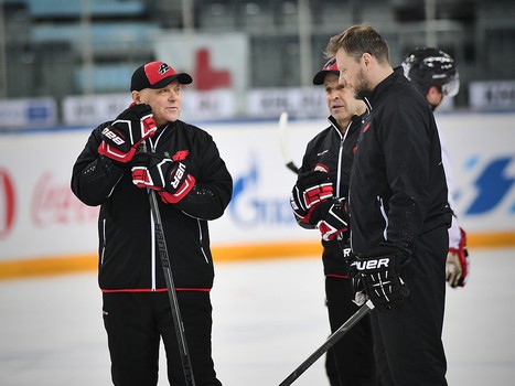 Раскатка "Авангарда" перед матчем с "Локомотивом"