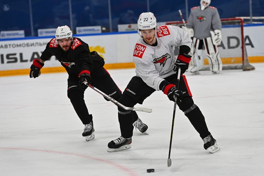 Тренировка «Авангарда» перед матчем в Тольятти