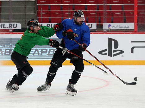 Раскатка «Авангарда» перед матчем с «Салаватом Юлаевым»