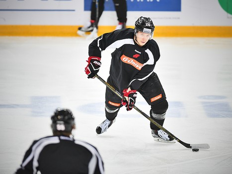 Раскатка "Авангарда" перед матчем с "Торпедо"