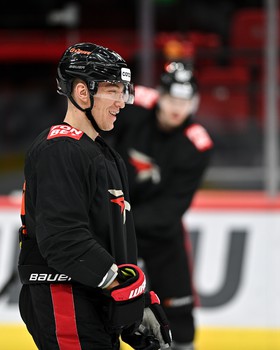 Раскатка «Авангарда» перед матчем с московским «Динамо»