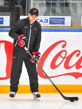 Раскатка "Авангарда" перед матчем с московским "Динамо"