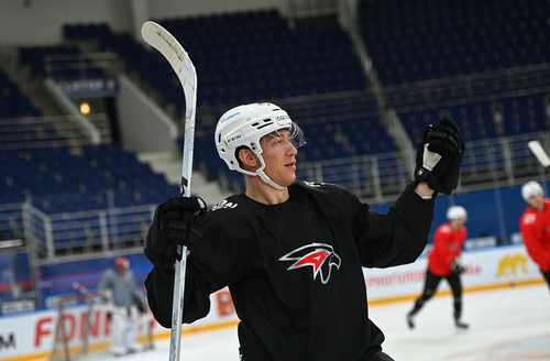 Тренировка «Авангарда» перед матчем в Тольятти