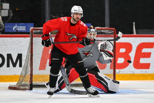 Раскатка «Авангарда» перед матчем в Балашихе