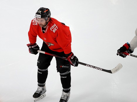 Раскатка «Авангарда» перед матчем с рижским «Динамо»