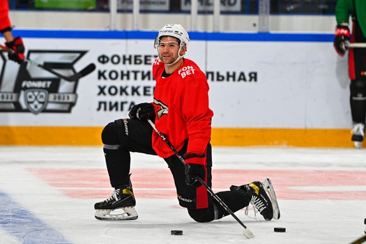 Раскатка «Авангарда» перед матчем в Магнитогорске