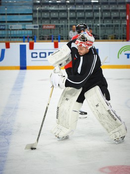 Раскатка "Авангарда" перед матчем с "Металлургом" Нк