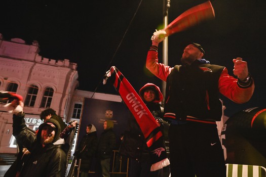 Фан-зона «Авангарда» на Пешеходном Любинском