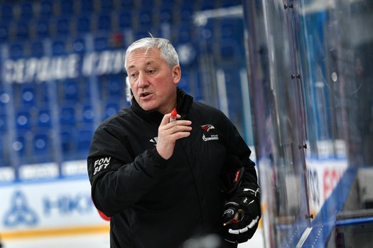 Тренировка «Авангарда» перед матчем в Нижнекамске